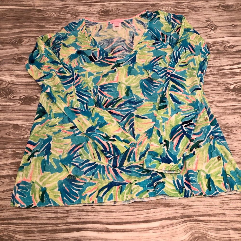 Lilly Pulitzer Linen Sweater Large
